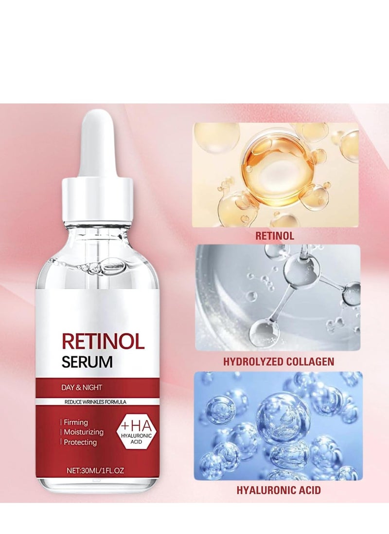EELHOE - Retinol Serum For Face - Retinol Face Serum For Anti Wrinkle, Dark Spot Serum For Brightening And Rejuvenating Skin - Hyaluronic Acid Serum With Retinol & Hydrolyzed Collagen, Anti Aging, Moisturize 30ml - Image 1