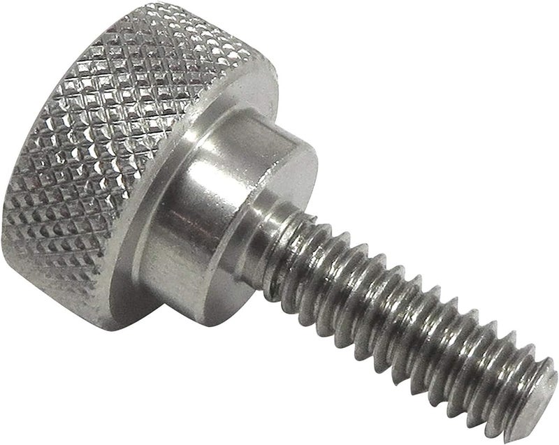 Taytools 10 Pack 1/4-20 x 3/4 Inch Threads 303 Stainless Steel Diamond Knurled Thumb Screws Knobs with Straight Shoulders Right-Hand Threads SAE Flat Tip Uncoated - Image 2