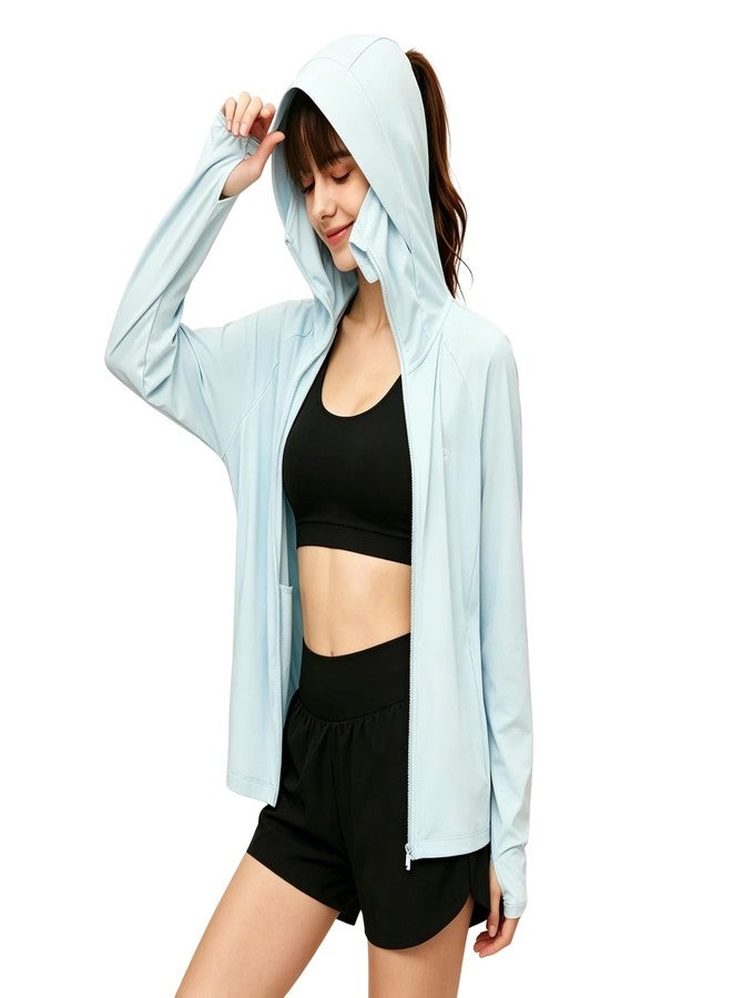 XuoAz Women's Sun Protection Jacket UPF 50+ Lightweight Long Sleeve Sun Hoodie Cooling Sun Shirt Outdoor - Image 1