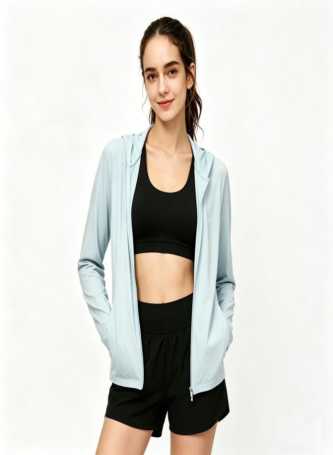 XuoAz Women's Sun Protection Jacket UPF 50+ Lightweight Long Sleeve Sun Hoodie Cooling Sun Shirt Outdoor - Image 2