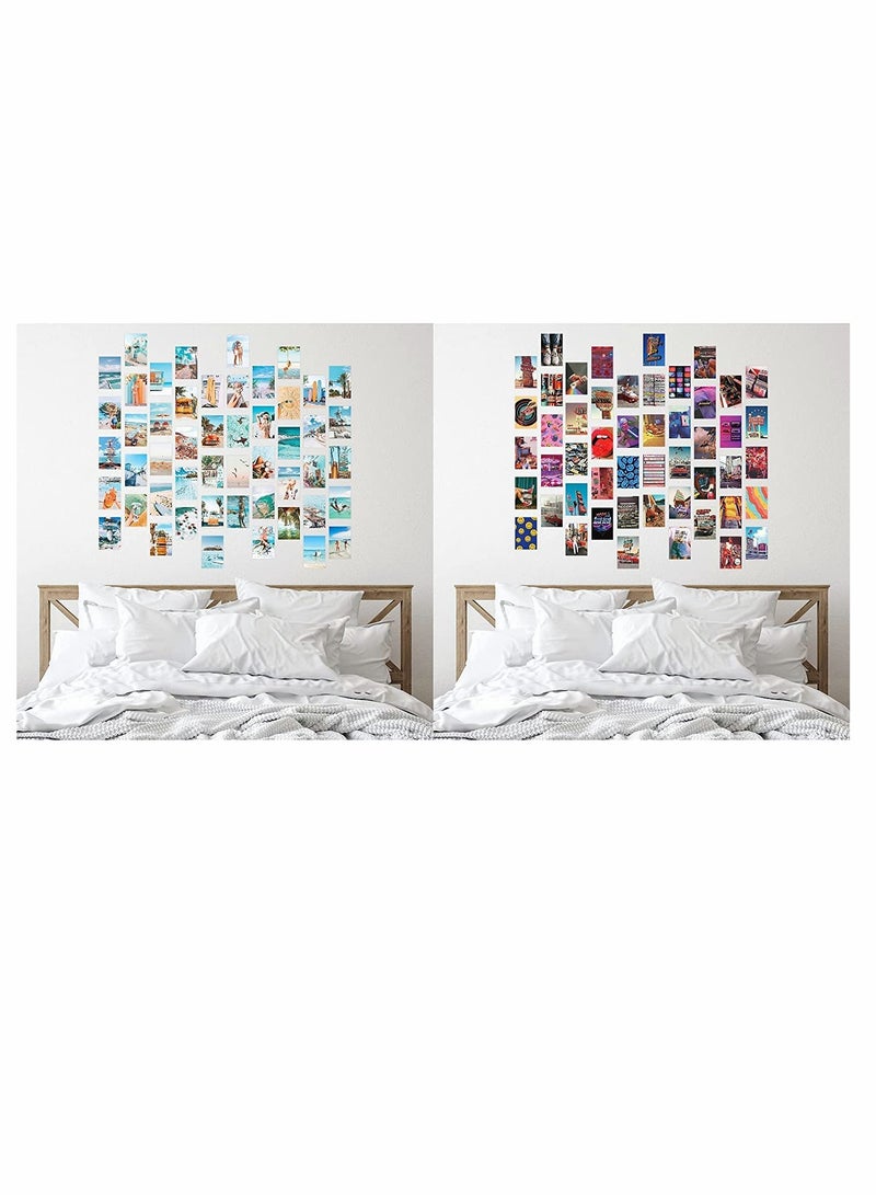 Luckam 50 Pcs Double Sided Wall Collage Kit Aesthetic Room Decor Posters Pictures for Bedroom Teen Girls Fashion Fresh Retro 4 x 6 Inch - Image 3