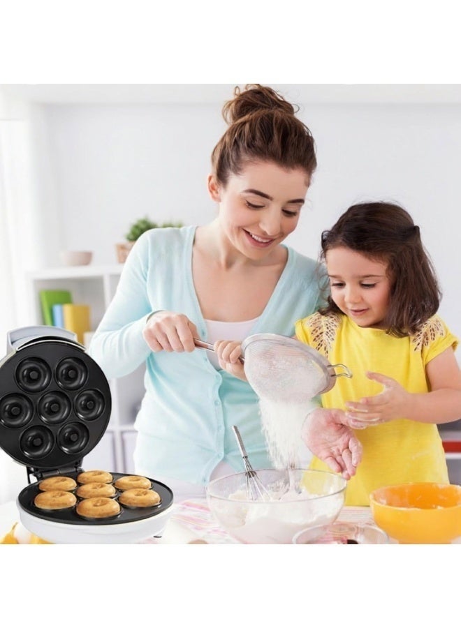 NOVA Electric Donut Maker NT-185DMT 7 Mini Doughnuts Maker Machine 800-1000W Non Stick Plates Fast Heating Cool Touch Handle Indicator Lights Compact Easy Clean Design - Image 3