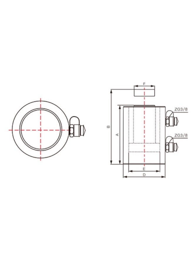 Hydrol Double-Acting General Purpose Hydraulic Cylinder, 100 Ton Capacity, Model RR-100300 - Image 3