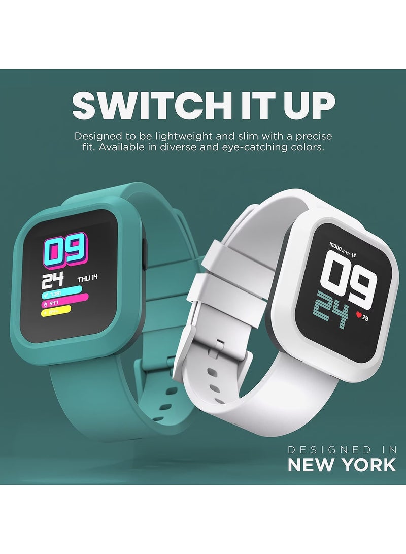 iTouch Unisex Interactive Flex Watch Green/White with  Interchangeable Silicone Strap, TF404A-ON1 - Image 2