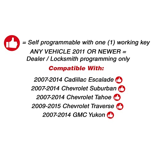 KeylessOption 2x KeylessOption Remote Key Fob for GM (15913427, 15857840, OUC60270) - Image 4