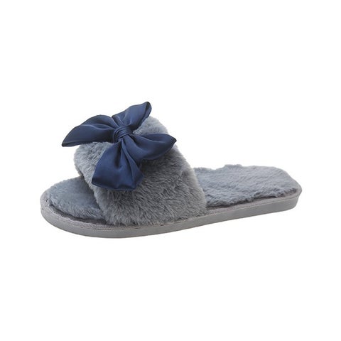 Home Slippers Women'S Fashion Open Toe Cute Bow Home Indoor And Outdoor Slippers For Women