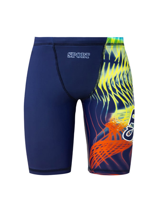 Loquat Blisters Swimming Trunks Boys Teenager's Swimsuit Men's Plus Size Shortsuit Suit Quick-drying Professional Swimming Trunks-Color:5107—22- - Image 4