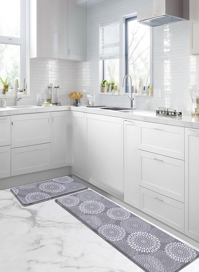 LuxStep Kitchen Mat Cushioned Rugs Anti-Fatigue Mats for Kitchen Floor,Waterproof Non-Slip Mats and Rugs Set for Office,Floor,Laundry 17.3"×30"+17.3"×70",Grey - Image 4