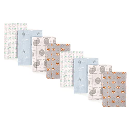 Luvable Friends Luvable Friends Unisex Baby Cotton Flannel Burp Cloths Wild Free 8Piece One Size 