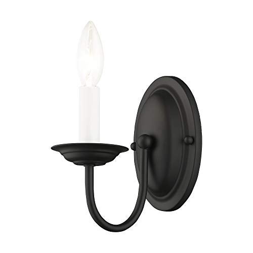 Livex Lighting 4151-04 Home Basics 1 Light Black Wall Sconce - Image 5