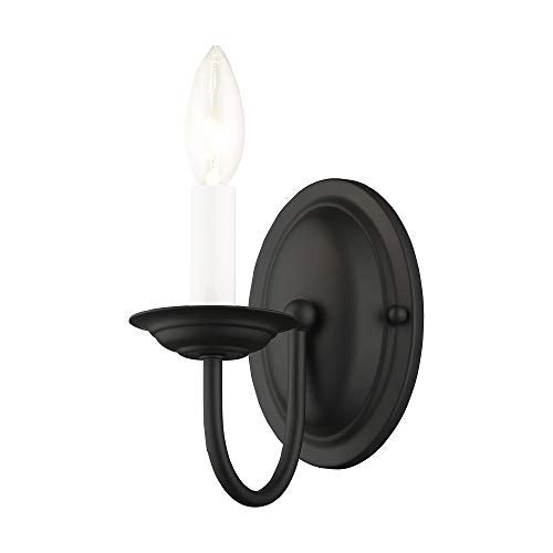 Livex Lighting 4151-04 Home Basics 1 Light Black Wall Sconce - Image 4