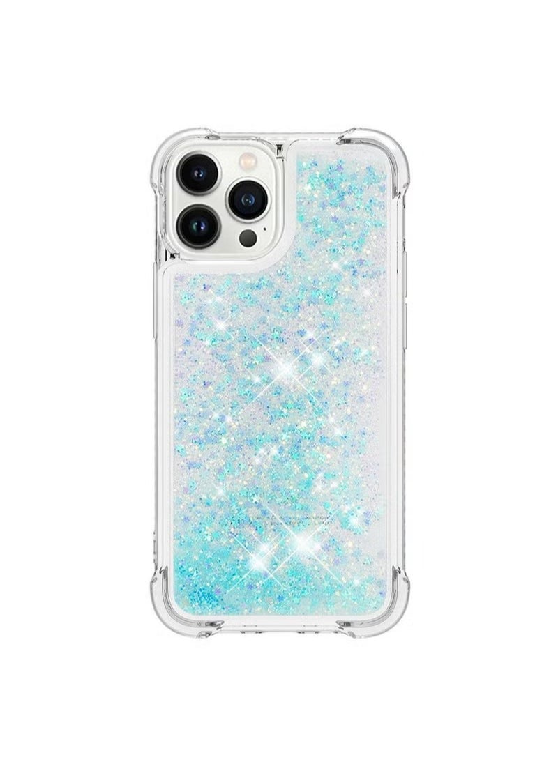 X-level - iPhone 15 Pro Max Case For Women Girls Liquid Glitter Cover Sparkly Clear Shiny Bling Sparkle Phone Back Accessory Protection For iPhone 15 Pro Max Case Transparen - Image 1