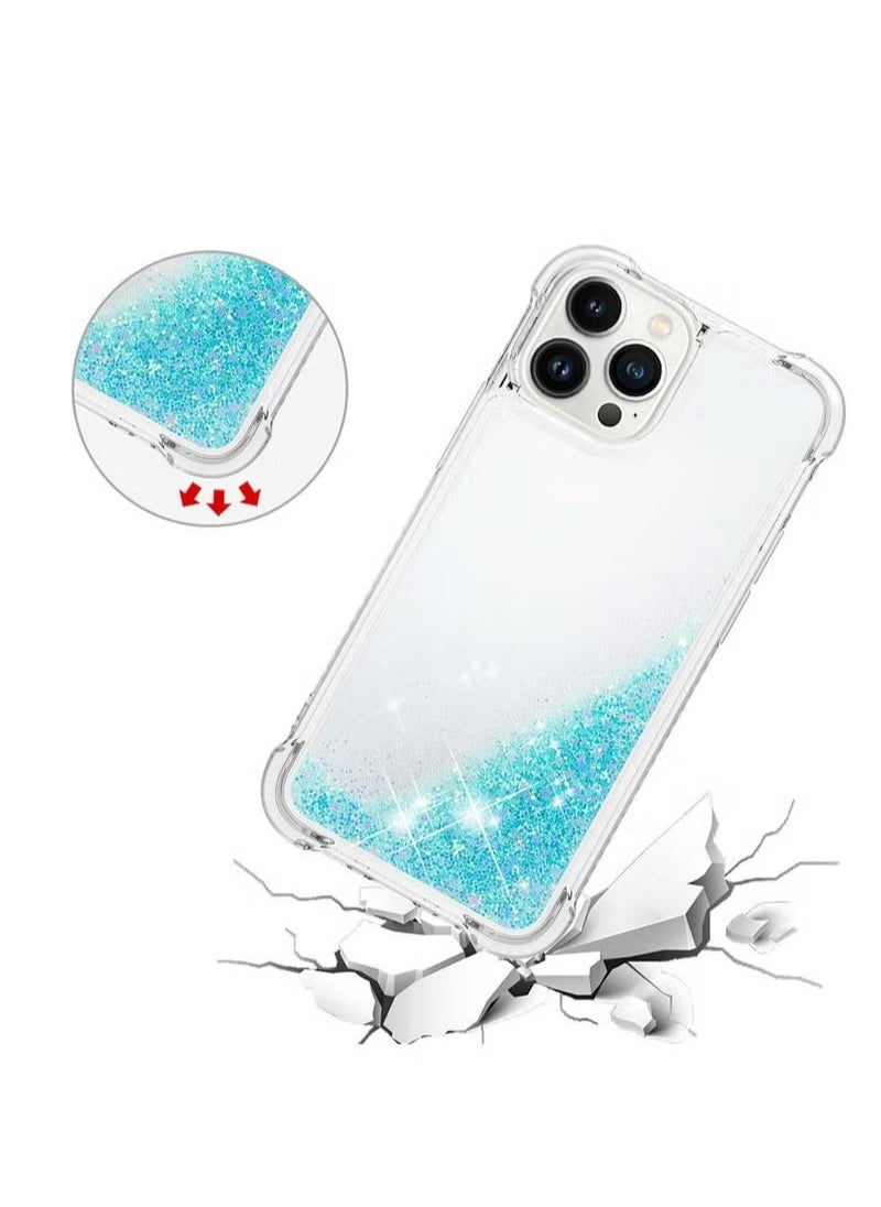 X-level - iPhone 15 Pro Max Case For Women Girls Liquid Glitter Cover Sparkly Clear Shiny Bling Sparkle Phone Back Accessory Protection For iPhone 15 Pro Max Case Transparen - Image 1