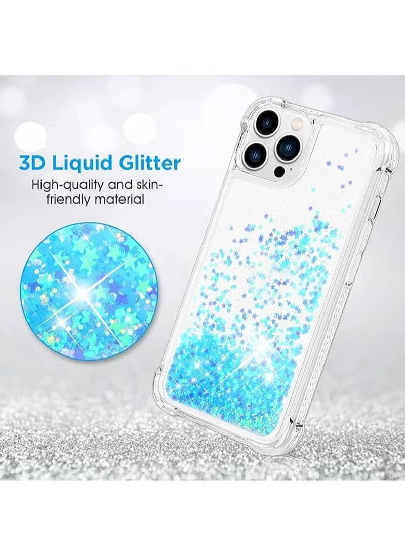 X-level - iPhone 15 Pro Max Case For Women Girls Liquid Glitter Cover Sparkly Clear Shiny Bling Sparkle Phone Back Accessory Protection For iPhone 15 Pro Max Case Transparen - Image 1