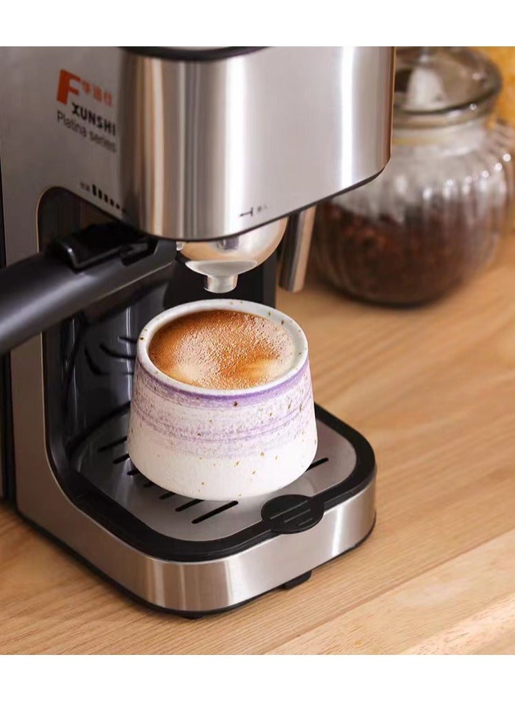 High temperature daily tableware cup, frosted Nordic leisure gift ceramic cup, tea cup coffee cup, 8.2*8.2*6.8cm, 200ML, purple - Image 3