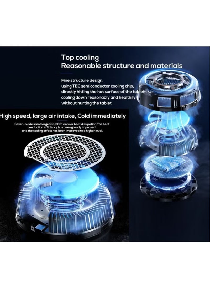 ELTRAZONE - CX05 Tablet Magnetic Gaming Cooler for iPad & Tablets – Mute Operation, Maximum Cooling, -9°C Temperature Display, TEC Semiconductor Technology, 3-Gear Cooling Adjustment for Enhanced Performance - Image 1