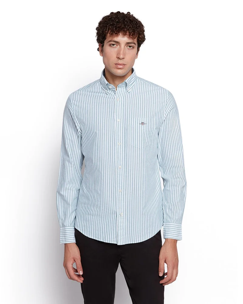 GANT Gant Men’S Regular Fit Striped Oxford Cotton Shirt