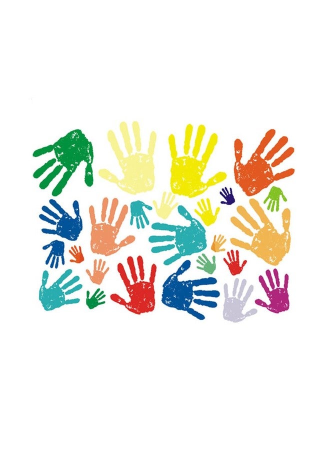 Vaguelly Colorful Palm Print Wall Stickers - DIY Decals for Kids Room Nursery and Kindergarten Decor Easy to Apply PVC Stickers (9.84X13.77 Inch Assorted Colors) - Image 1