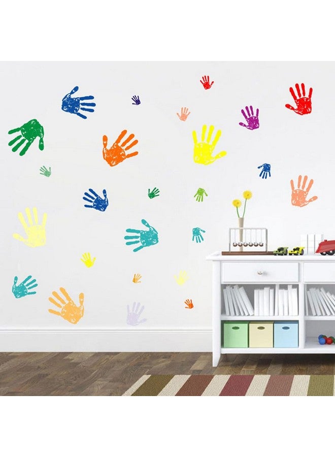 Vaguelly Colorful Palm Print Wall Stickers - DIY Decals for Kids Room Nursery and Kindergarten Decor Easy to Apply PVC Stickers (9.84X13.77 Inch Assorted Colors) - Image 5