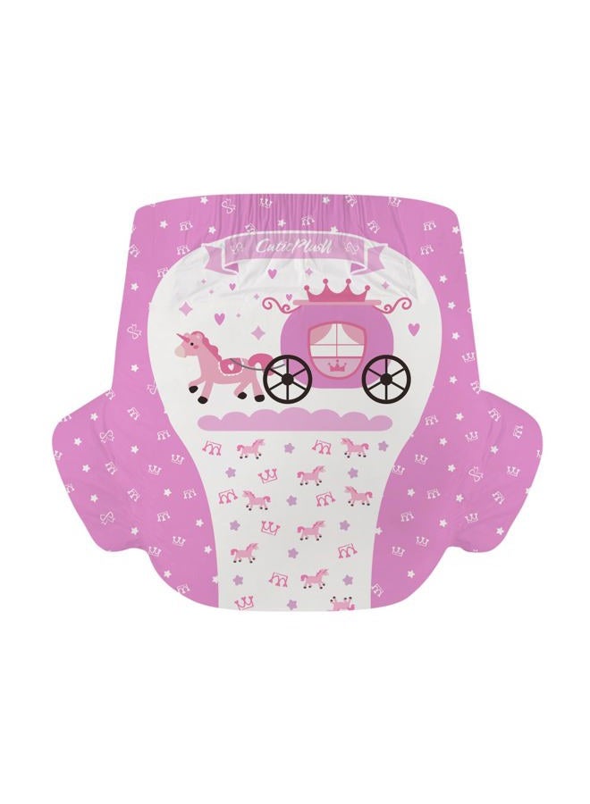 CutiePlusU Adult Diapers 2 Pieces, Incontinence Briefs with Tabs for Women and Men, Maximum Overnight Absorbency- Little Princess (Medium 28"-38") - Image 3