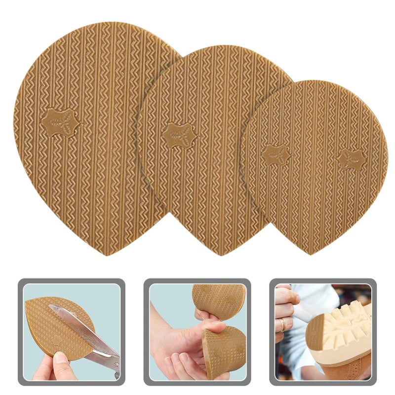 وسادات إصلاح الكعب المضادة للانزلاق مجموعة واقي نعل الحذاء كبير وسط صغير بيج - Image 5