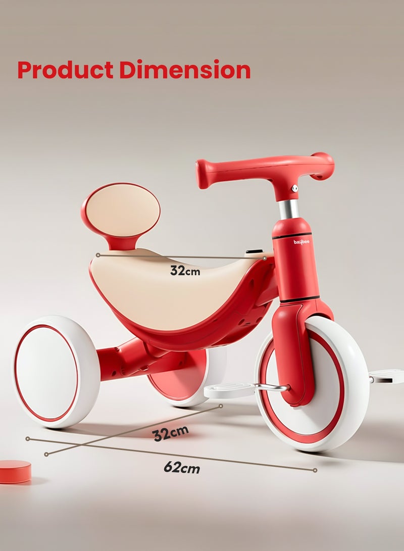 BAYBEE Baby Tricycle for Kids | Childrens Tricycle with Dazzling Light & Music, Durable Sturdy Frame & 3 Wheels Safe Design Kids Tricycle | Baby Cycle Kids Cycle | Easy to Assemble | Baby Tricycle for Children 2 to 5 Years Boy Girl Red - Image 2