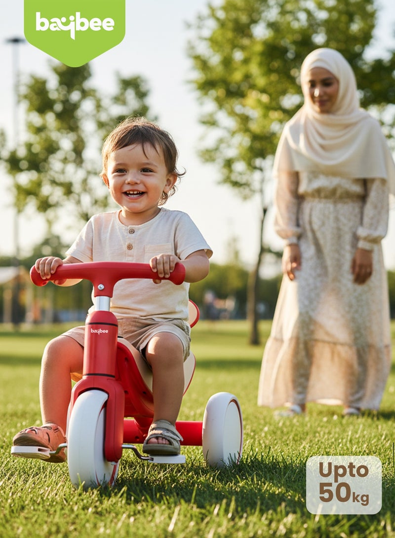 BAYBEE Baby Tricycle for Kids | Childrens Tricycle with Dazzling Light & Music, Durable Sturdy Frame & 3 Wheels Safe Design Kids Tricycle | Baby Cycle Kids Cycle | Easy to Assemble | Baby Tricycle for Children 2 to 5 Years Boy Girl Red - Image 3