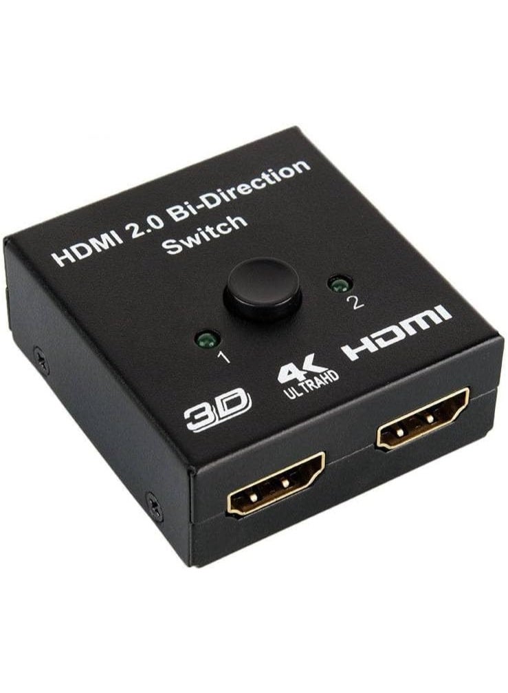 HDMI Bi-Directional Switch – 2 In 1 Out or 1 In 2 Out – 4K Compatible HDMI Selector for TV, Gaming Consoles, and Media Devices - Image 2
