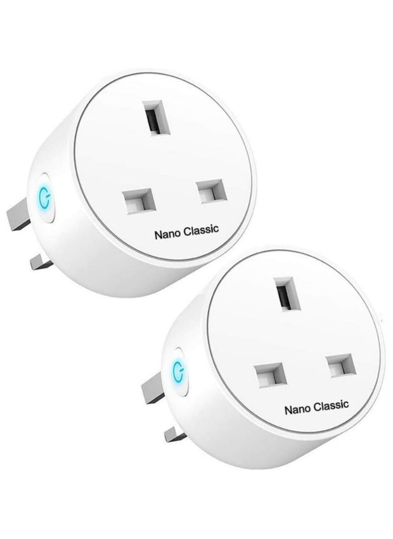 Nano Classic - Wifi Smart Plug (2 Pcs in1 Pack) iOS Android App Remote compatible with Alexa, Google Home, IFTTT Control for home automation (2 Pcs in1 Pack) - Image 1