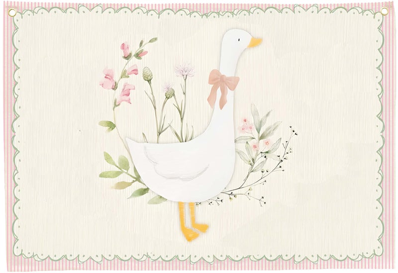 Sioial Silly Goose Nursery Rectangular Canvas BannerBoho Flag Wall Sign Decor for Girls Toddler Kids Baby Room Bedroom Playroom Reading Room DecorBaby Shower Birthday Christmas Gift - Image 2