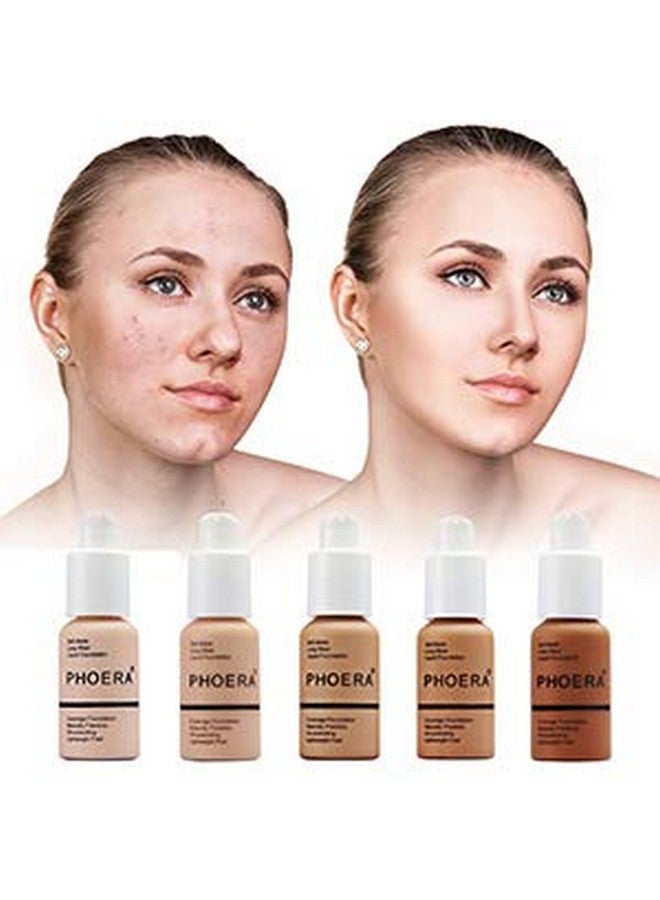 Yaper Phoera Foundationflawless Soft Matte Oil Control Liquid Foundation Full Coverage Face Makeup. (102 Nude) - Image 4