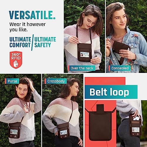 Alpha Keeper Neck Wallet, Travel Pouch For Passport Holder And Documents, Travel Neck Wallet For Traveling Women - Image 4