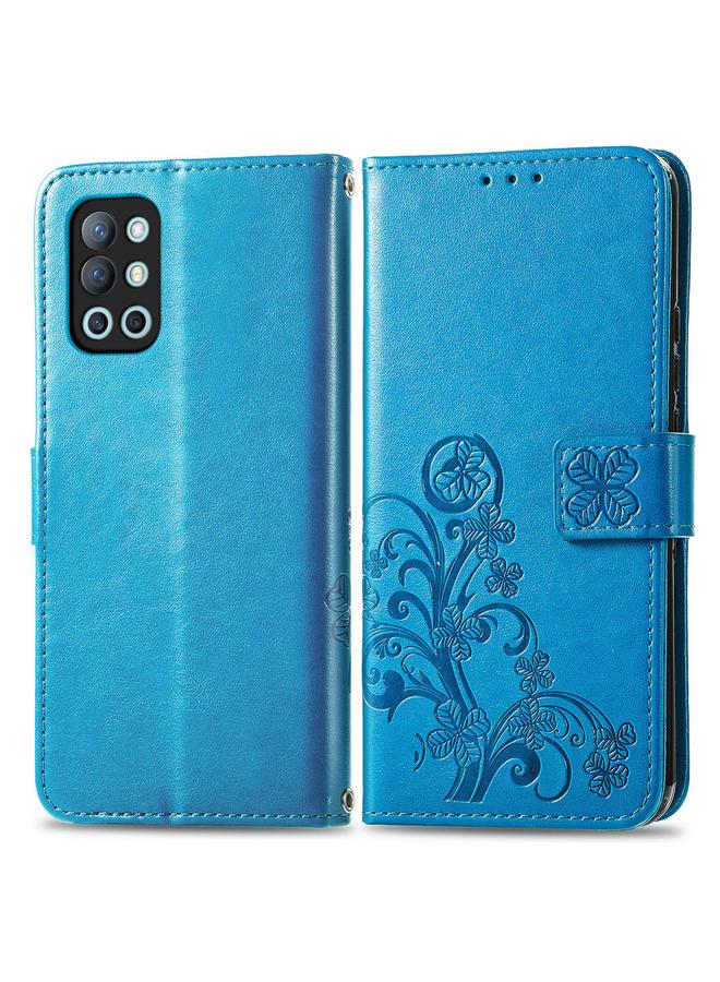 erorex Case For OnePlus 9R Four-leaf Clasp Embossed Buckle Mobile Phone Protection Leather Case with Lanyard & Card Slot & Wallet & Bracket Function - Image 2