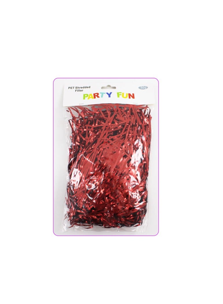 PARTY FUN Shredded Paper Filler 50Grm/Bag Red Color - Image 3
