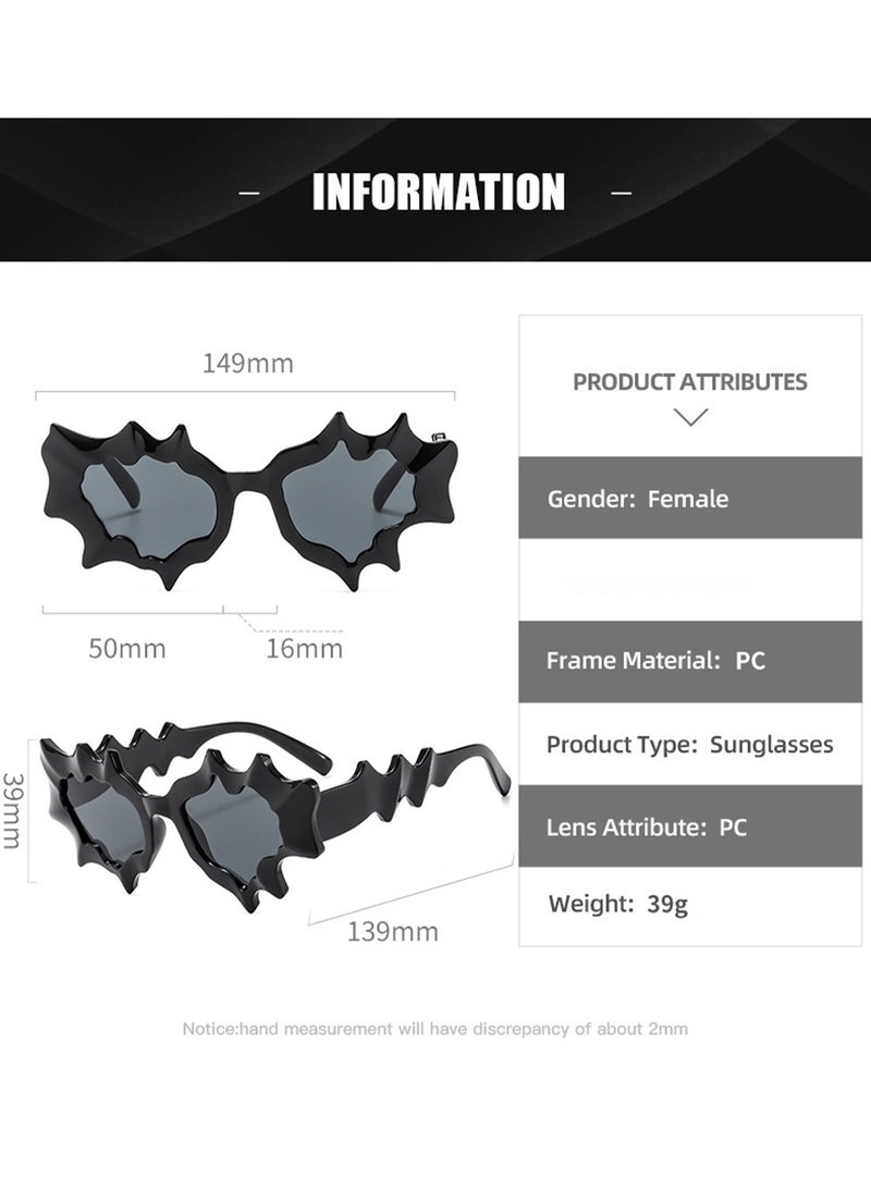 SYOSI Women Men UV Protection Irregular Sunglasses,Futuristic Feeling Retro Sunglasses,Individualized Men's and Women's Sunglasses Fashionable Sunglasses Personalized Sunglasses,Punk Hip-hop Sunglasses - Image 3