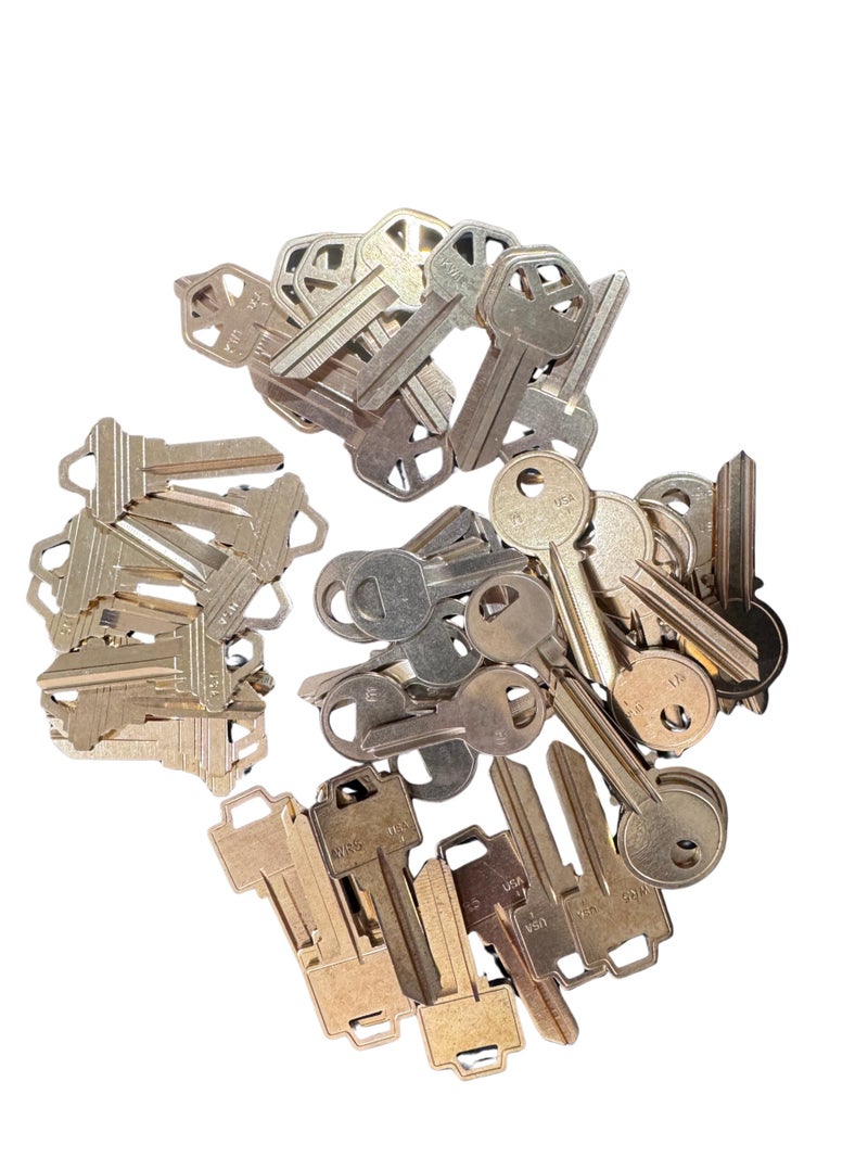 KEYSALACARTE Residential Key Blank Assortment 10 Each of 5 Most Popular Blanks for Homeowners DIY Locksmiths KW1 SC1 WR5 Y1 M1 Quality for Replacements Spares - Image 2