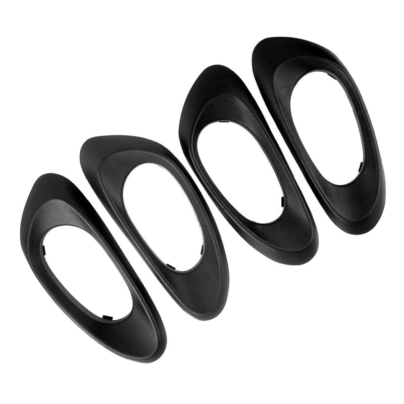 NPAUTO Interior Door Handle Trim Bezels Replacement for Chevy Trailblazer EXT 2002 2003 2004 2005 2006 2007 2008 2009 Inside Front Rear Left Driver Right Passenger Side Black Kit of 4