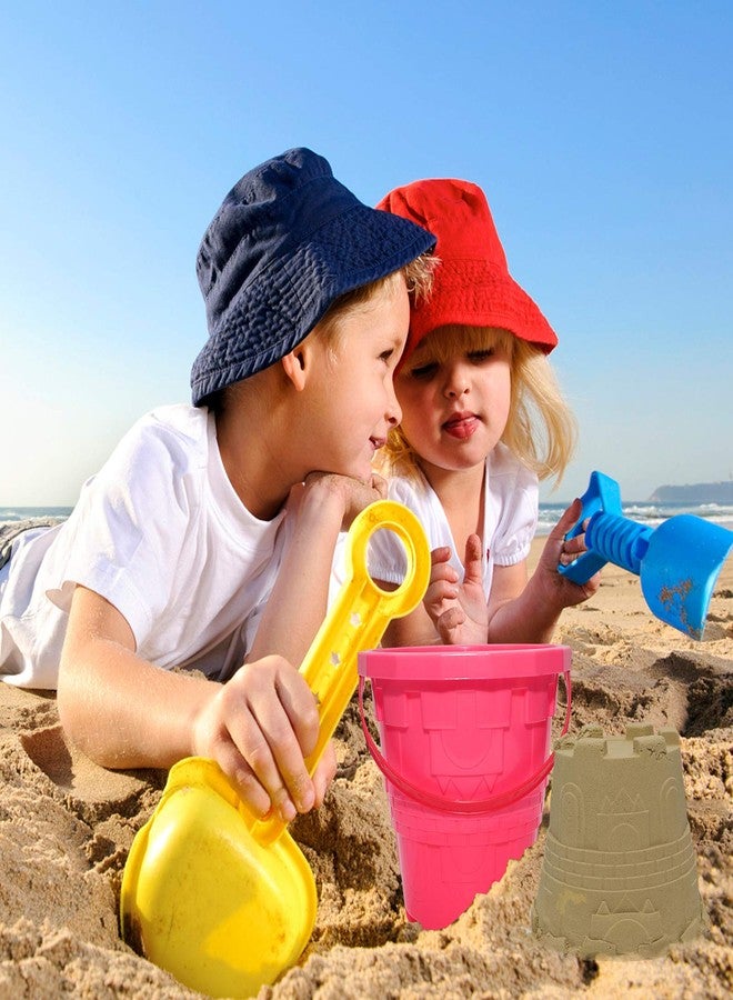 Holady Plastic Beach Castle Mold Buckets, 7.3'' Large Size Sand Bucket Water Bucket for Beach Fun Great Summer Party Accessory - Image 5