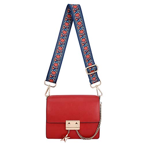 ZOOEASS Wide Shoulder Strap Adjustable Replacement Belt Guitar Style Crossbody Bag Handbag Strap Multicolor Canvas Straps(Wide:1.4in) (Dandelion) - Image 4