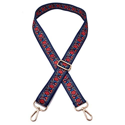 ZOOEASS Wide Shoulder Strap Adjustable Replacement Belt Guitar Style Crossbody Bag Handbag Strap Multicolor Canvas Straps(Wide:1.4in) (Dandelion) - Image 1