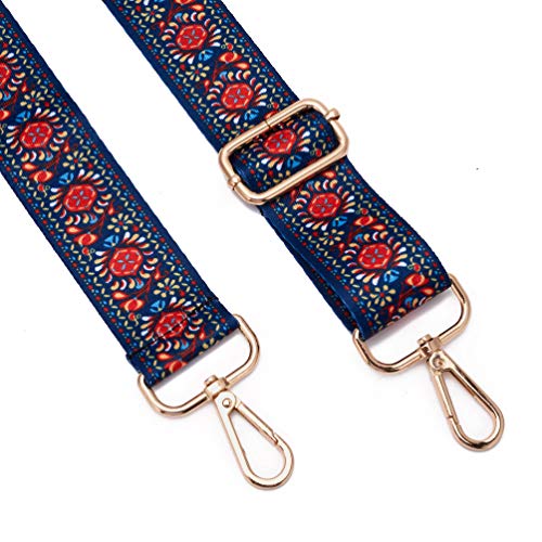 ZOOEASS Wide Shoulder Strap Adjustable Replacement Belt Guitar Style Crossbody Bag Handbag Strap Multicolor Canvas Straps(Wide:1.4in) (Dandelion) - Image 2
