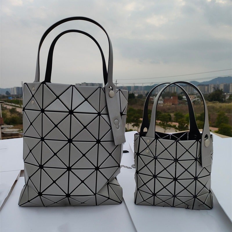 Six-Grid Large Square Box Geometric Rhombic Tote Bag Shoulder Crossbody Handbag Women'S Bag Underarm Bag - Image 2