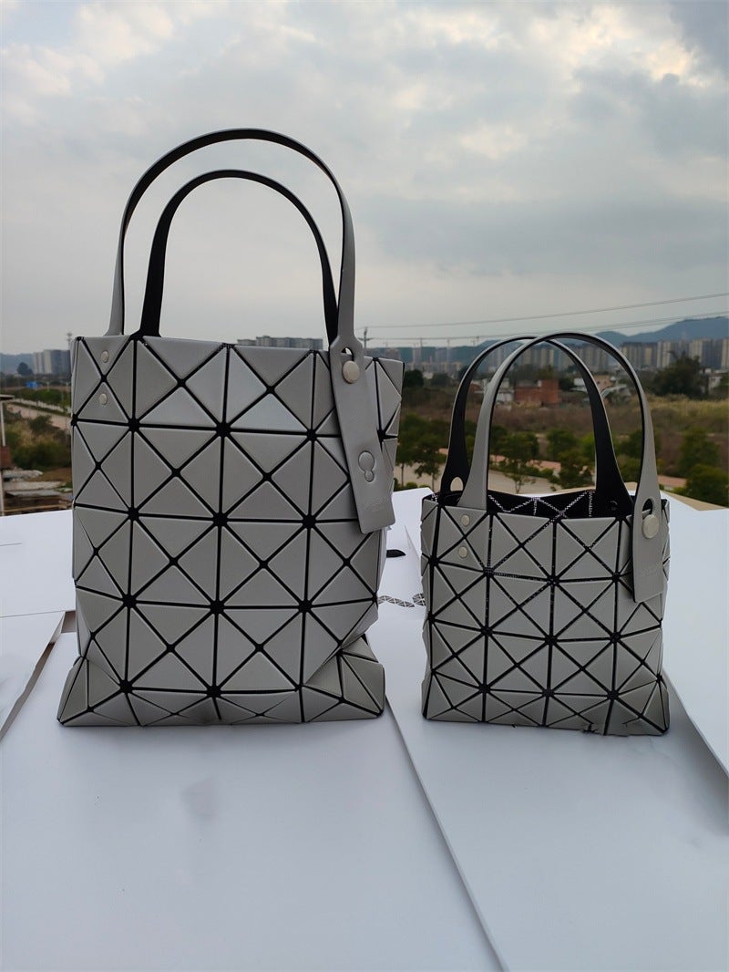 Six-Grid Large Square Box Geometric Rhombic Tote Bag Shoulder Crossbody Handbag Women'S Bag Underarm Bag - Image 1