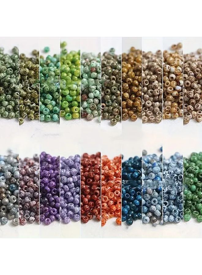 خرز زجاجي ستايل 9 مقاس 4ملم تشطيب بيكاسو ألوان متنوعة لعمل المجوهرات بالجملة - Image 2