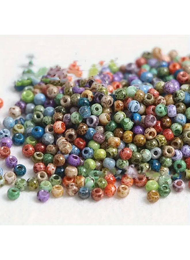 خرز زجاجي ستايل 9 مقاس 4ملم تشطيب بيكاسو ألوان متنوعة لعمل المجوهرات بالجملة - Image 3