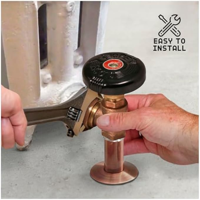 HOT WATER ANGLE RADIATOR VALVE 3/4 IN. FIP X MALE UNION HEAVY DUTY BRASS ANGLE RADIATOR VALVE WITH MOLDED THERMAL PLASTIC HANDLE - Image 3