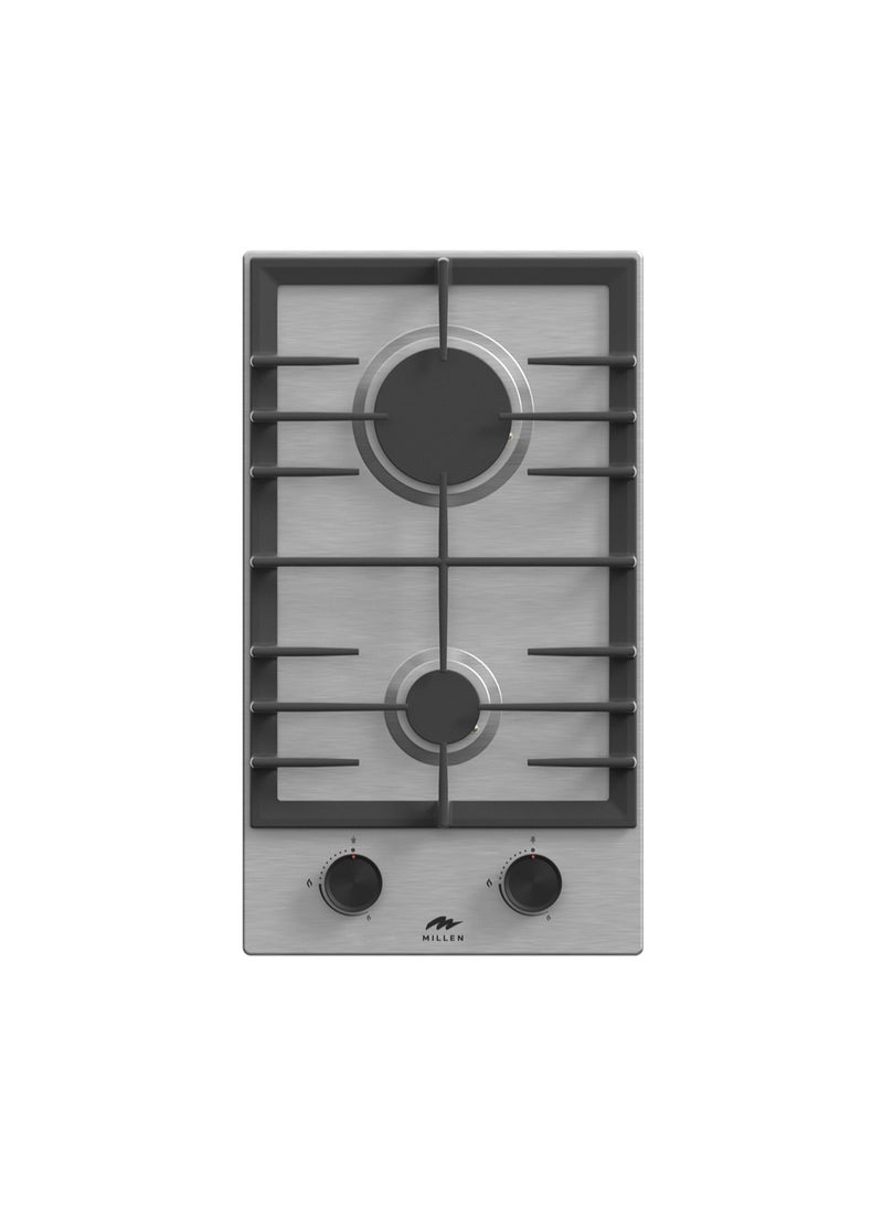 MILLEN - MILLEN 30 cm Built In Gas Hob with SABAF Burners - 3 Years Warranty, MGH 3002 IX - Image 1