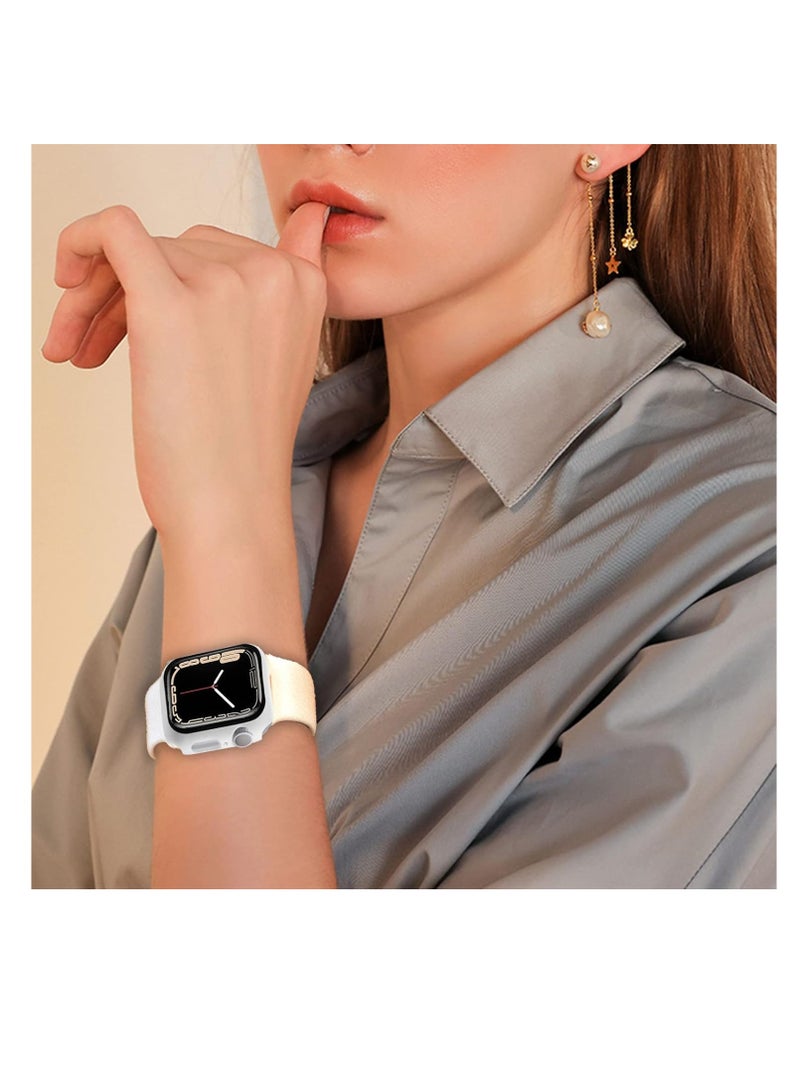 Case Compatible with Apple Watch 41MM Series 6/5/4/SE with Built-in Tempered Glass Screen Protector, All-Around Ultra-Thin Bumper Full Cover Hard PC Protective Case for iWatch, Rosegold - Image 3
