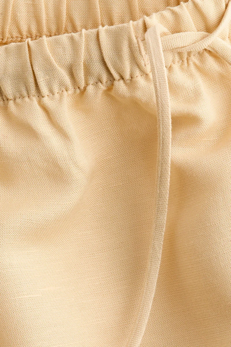 H&M Drawstring-detail linen-blend shorts