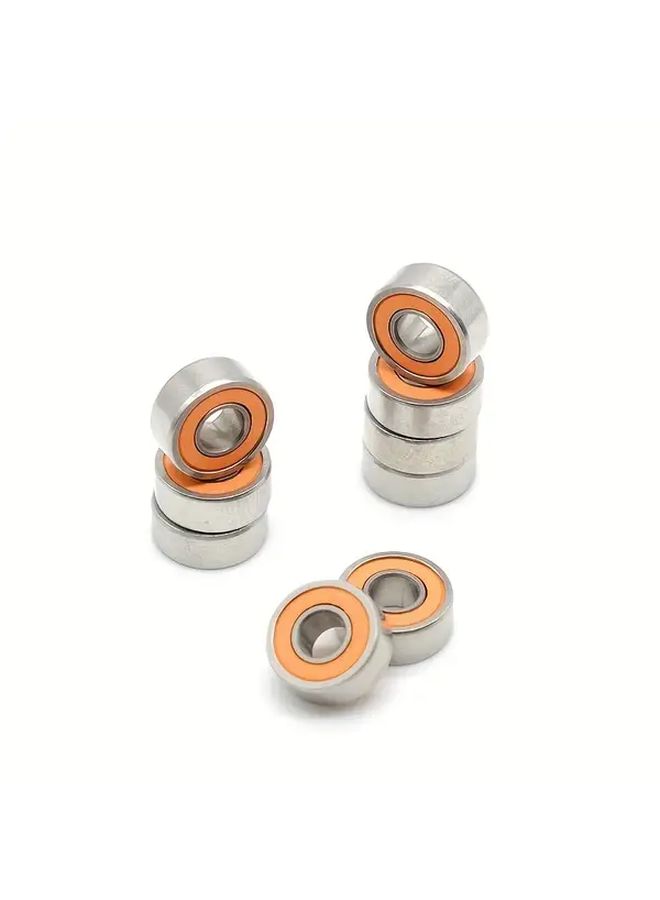 محامل كريات سيراميكية دقيقة من الفولاذ المقاوم للصدأ AXK طراز SMR104C 2OS بأبعاد 4×10×4 مم، وطراز SMR105C 2OS بأبعاد 5×10×4 мм، ومحركات عالية السرعة بدون شحم. - Image 1